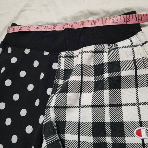 Champion Reverse Weave Sweatpants Joggers Pockets Black White Mixed Media Y2k - Picture 8 of 13
